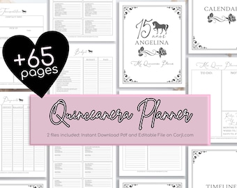 Charro Quinceanera Planning Book, Quinceanera Timeline Printable, Quinceanera Checklist, Quinceanera Book, Quinceañera Printable Planner