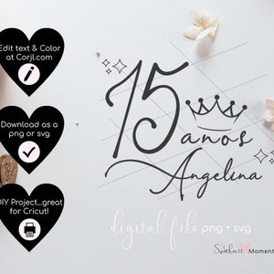 Quinceanera Champagne Glass Svg, Personlized Mis XV Anos Champagne Glass, Copa de Quinceañera, Quinceanera svg, Mis Quince Anos Svg