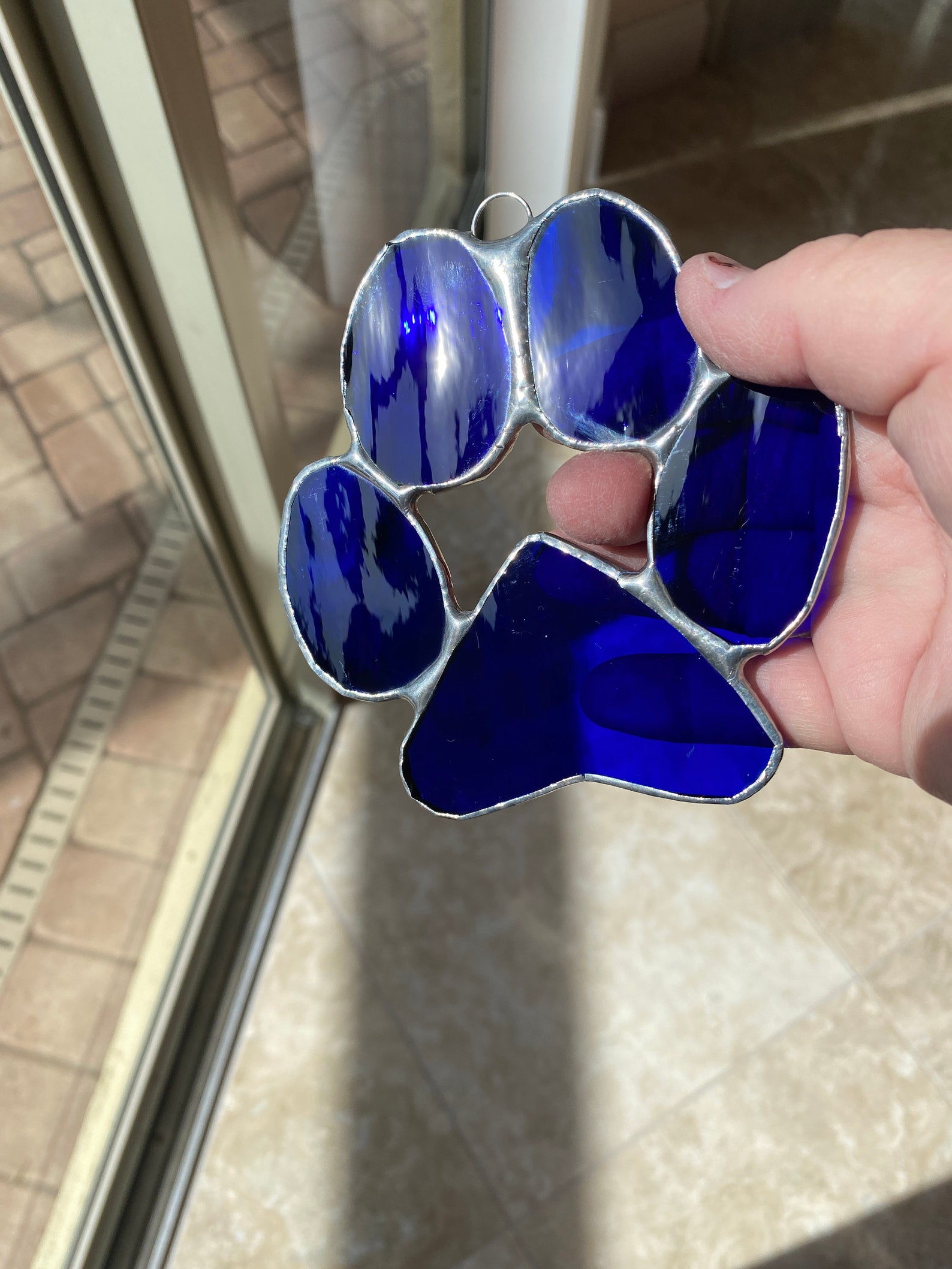 Stained Glass Dog Paw Print/ Cat Paw Print Suncatcher Etsy