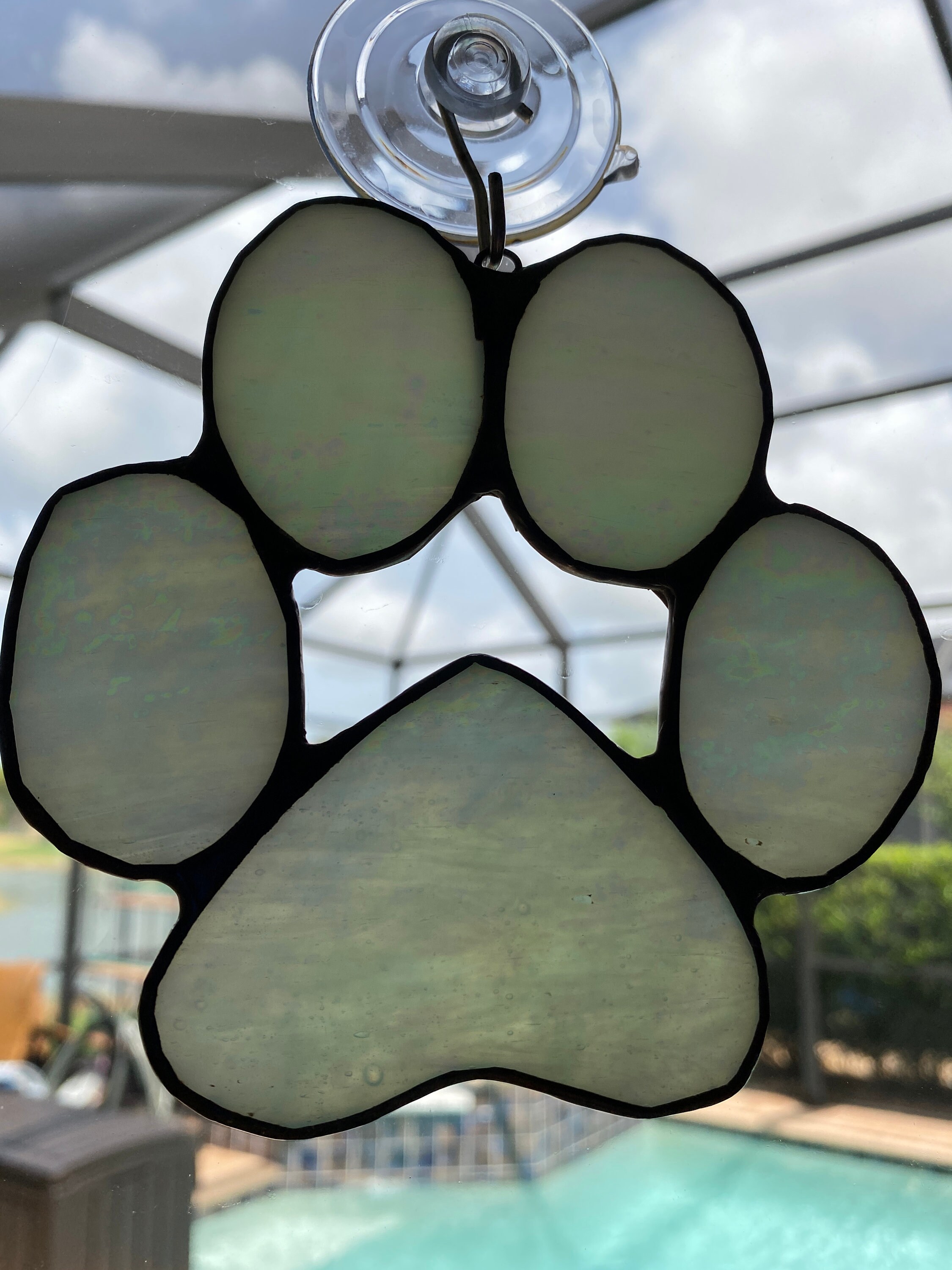 Stained Glass Dog Paw Print/ Cat Paw Print Suncatcher Etsy