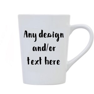 Custom Coffee Mug, Painted Mug, Design a Coffee Mug, Personalized Mug, Create a Coffee Mug, Coffee Mug Gift