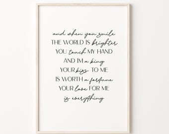 Lyric Printable || Elvis Presley || Your Love For Me Is Everything || Lyric Printable