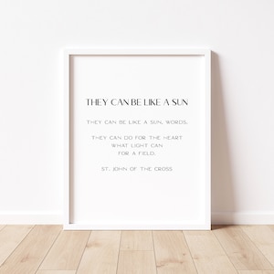 They Can Be Like A Sun || St John Of The Cross Poem || Poetry Printable