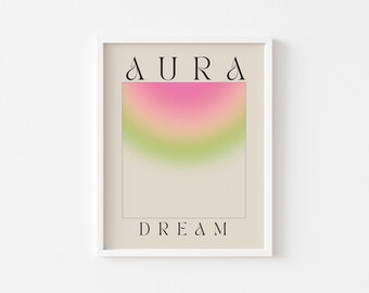 Aura Dream Art Printable || Aura Gradient Art || Danish Pastel Boheme Decor || Energy Abstract