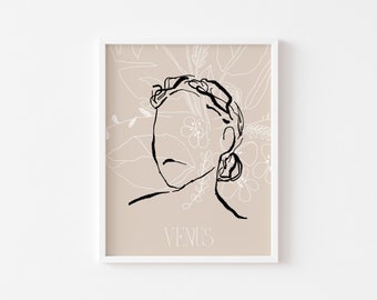 Venus Collection 4 Printable Art || Modern Abstract Ink || Contemporary Decor