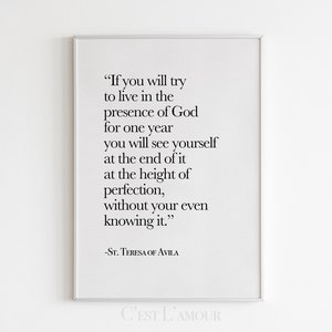Sainte Thérèse d’Avila || Sainte Thérèse d’Avila Citation Imprimer