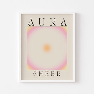 Aura Cheer Art Printable || Aura Gradient Art || Danish Pastel Boheme Decor || Energy Abstract