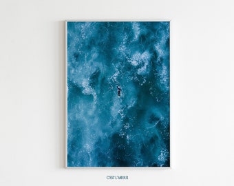 Ocean Surfer Print || Beach Printable || Coastal Art || Surf Photography