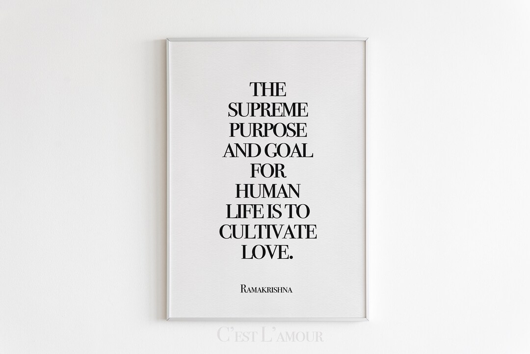 Love Quote || Ramakrishna Quote Print - Etsy