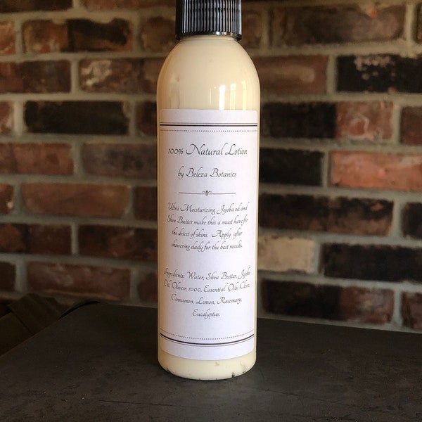 100% Natural Shea Butter and Jojoba Oil Moisturizing Lotion