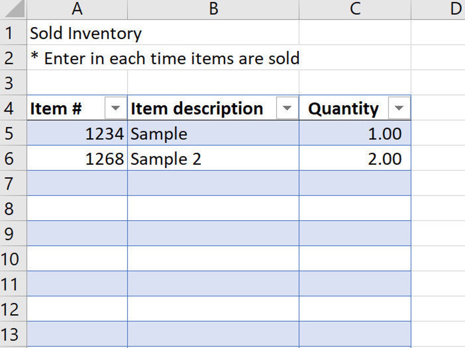 Inventory Tracking System - Etsy