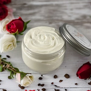 Natural Rose Water Body Butter Nourishing body butter Hydrating body butter Scented body butter Dry skin relief Avocado butter  Mango butter