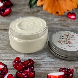 Natural Pomegranate Vanilla Body Butter Nourishing body butter Hydrating body butter Natural body butter Mango butter Scented Body butter