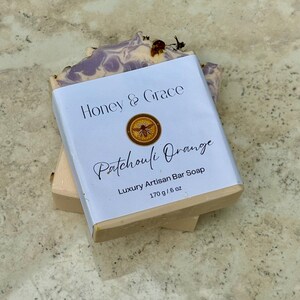 Handmade Patchouli and Orange Soap Bar, Palm Free, Vegan Soap, Natural Ingredients, Moisturizing Soap for Sensitive Skin, Eco-Friendly Gift