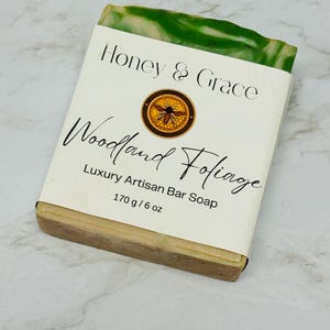 Handmade Soap Bar | Natural Soap | Woodland Foliage Scented Soap | Vegan | Cold Processed | Small Batch | Essential Oils | Gift Soap |