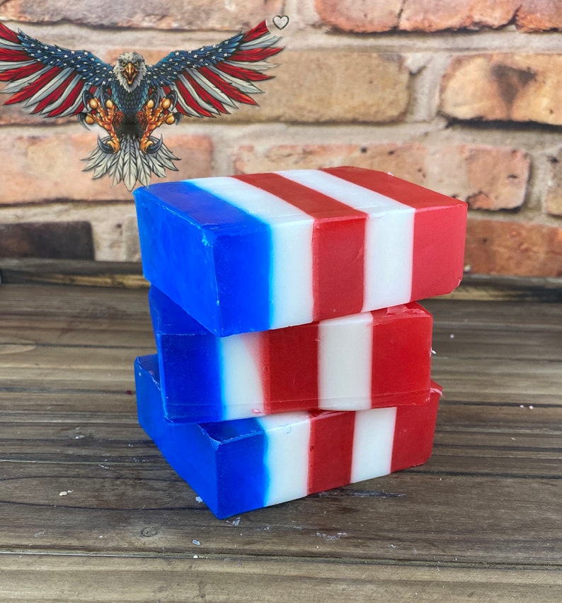 Patriotic Handmade Soap America Soap All Natural Soap Etsy