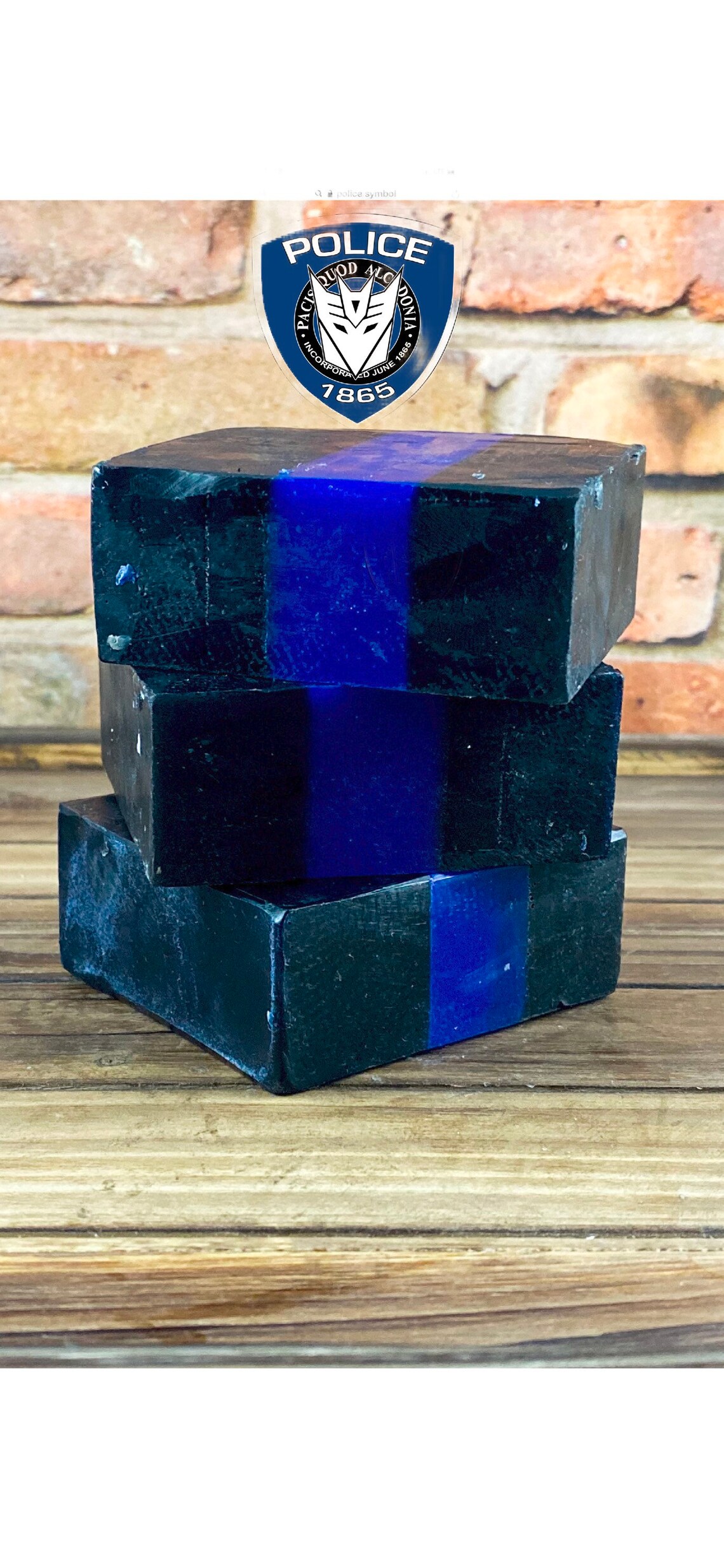 Thin Blue Line Soap Police Officer Soap Natural Soap Etsy