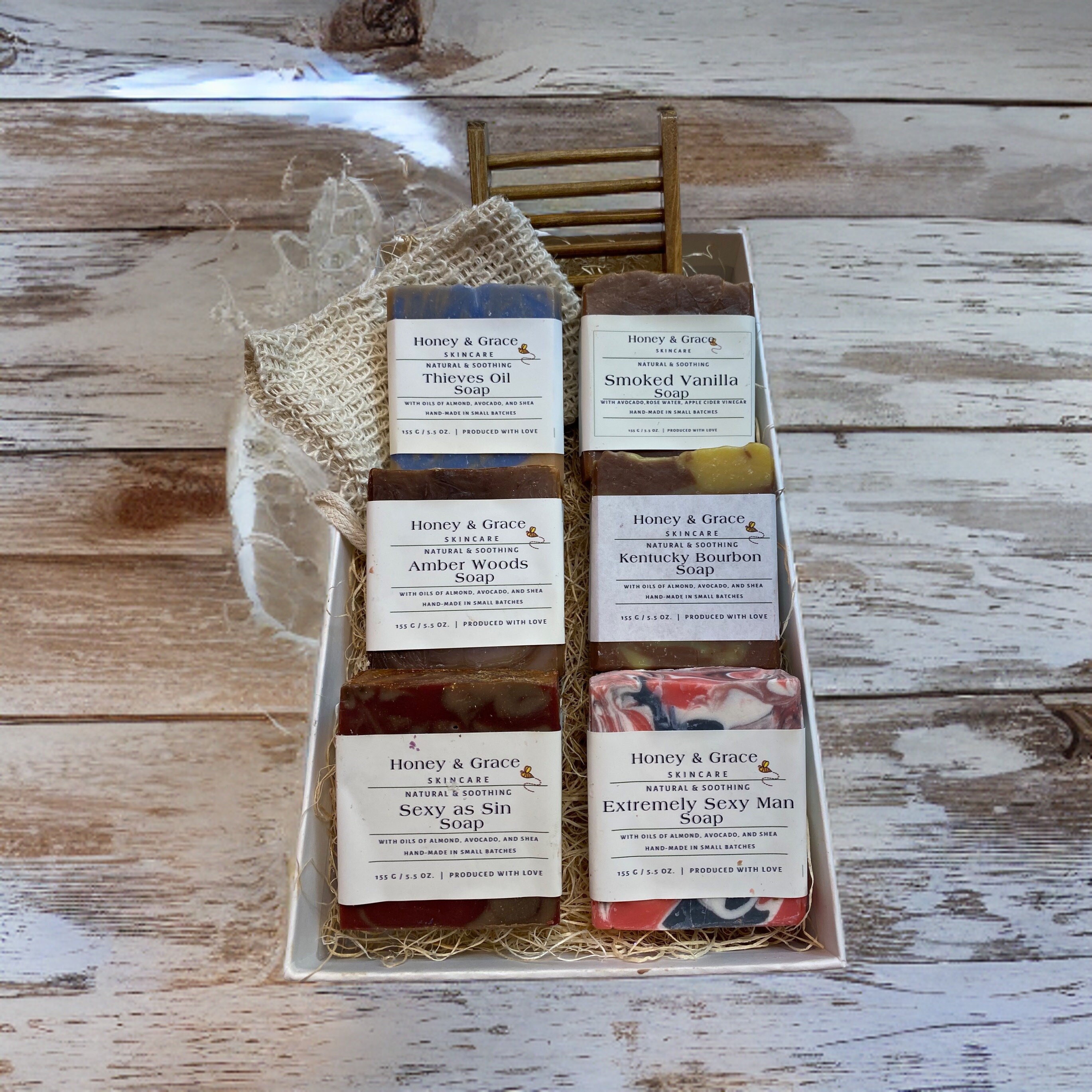 Artisan Soap Gift Box: Natural Handmade Soap Set With Sisal Bag - Etsy