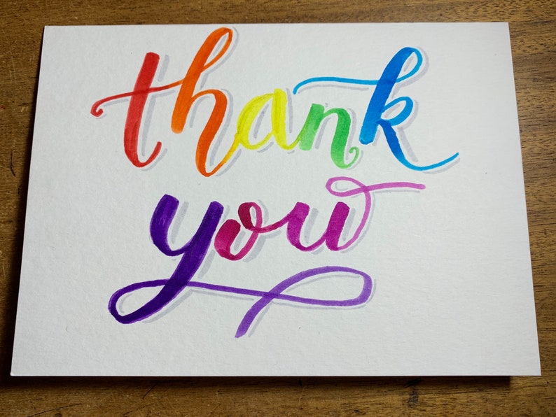 Rainbow Thank You Card