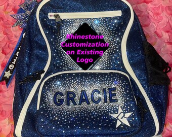 Custom Rhinestone Name for YOUR Rebel or Nfinity Backpack. Backpack NOT  Included. 