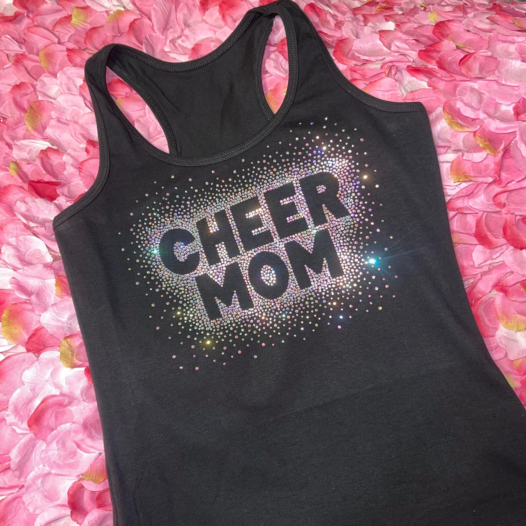 CHEER Tank Top With Scatter AB Rhinestone Designs and Custom Option - Etsy