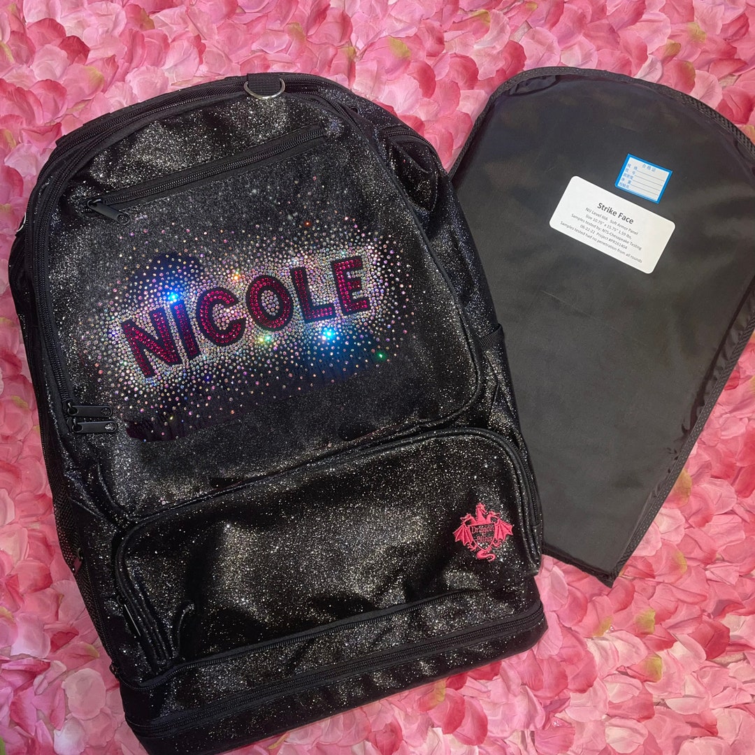 Custom Rhinestone Name Glitter Backpack: Bullet-resistant NIJ Level ...