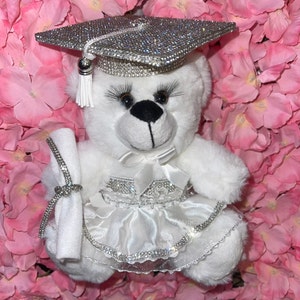 6&quot; to 9&quot; Homecoming Bling Bear for Senior Mum, Drill Team Bear, Graduation Bear, or Cheer Bear