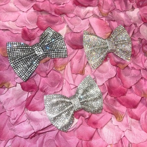 3" to 4" Rhinestone Bows for Homecoming Football Mum Backer or Streamers