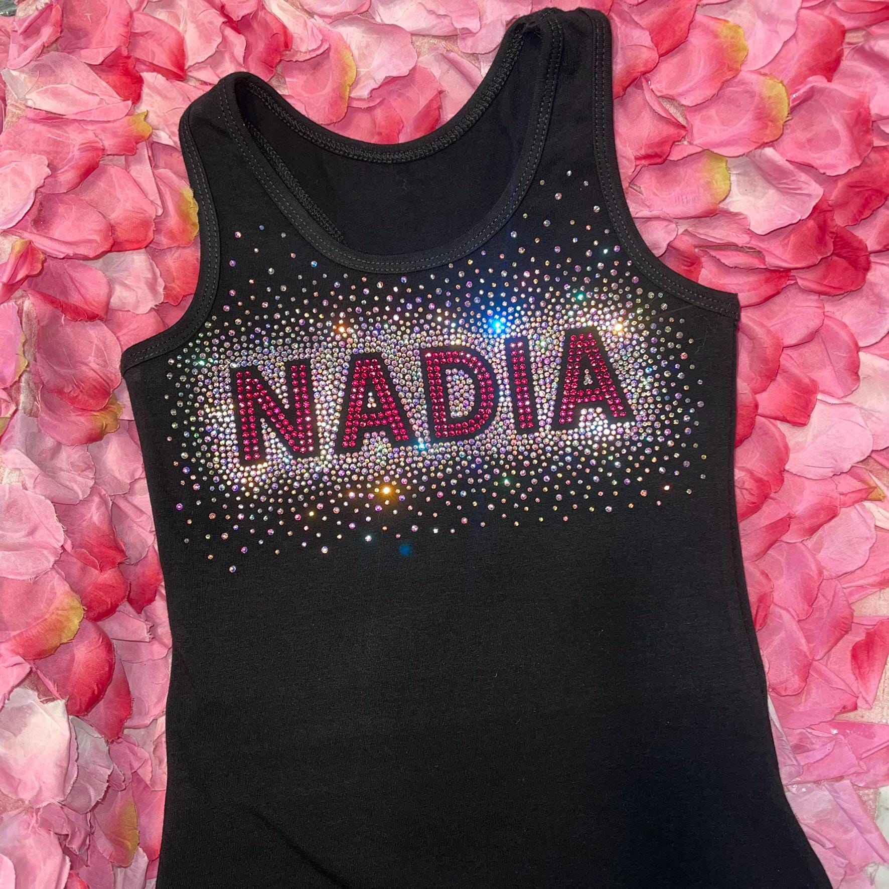 CHEER Tank Top With Scatter AB Rhinestone Designs and Custom Option - Etsy