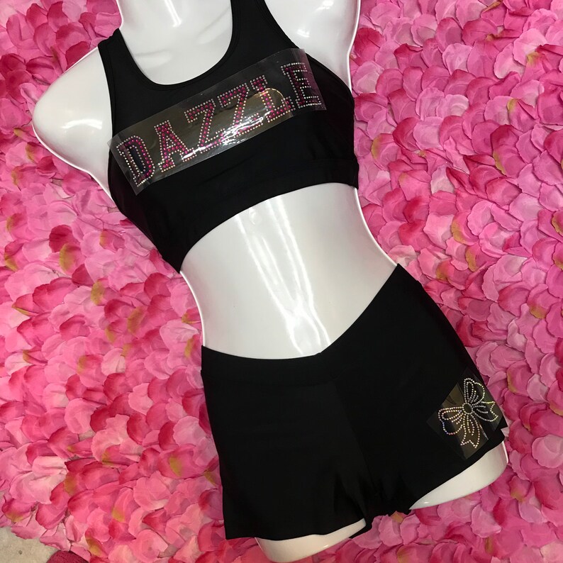 rhinestone sports bra