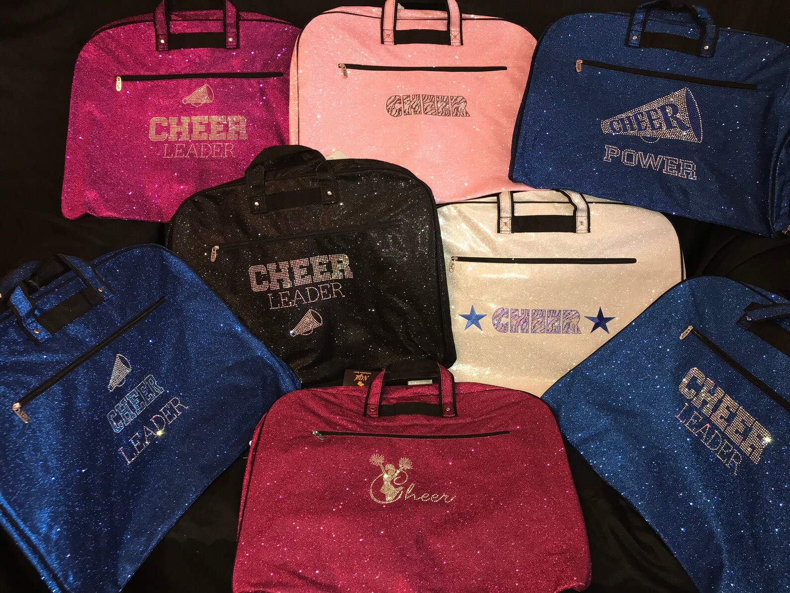 glitter garment bag