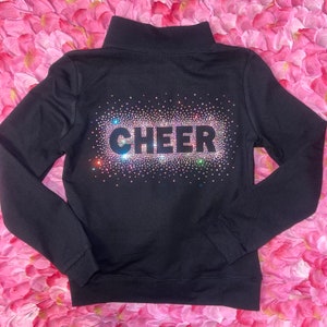 Scatter CHEER AB Rhinestone Cotton/Spandex Cadet Jacket for Cheer, Dance, Gymnastics, and other Sports
