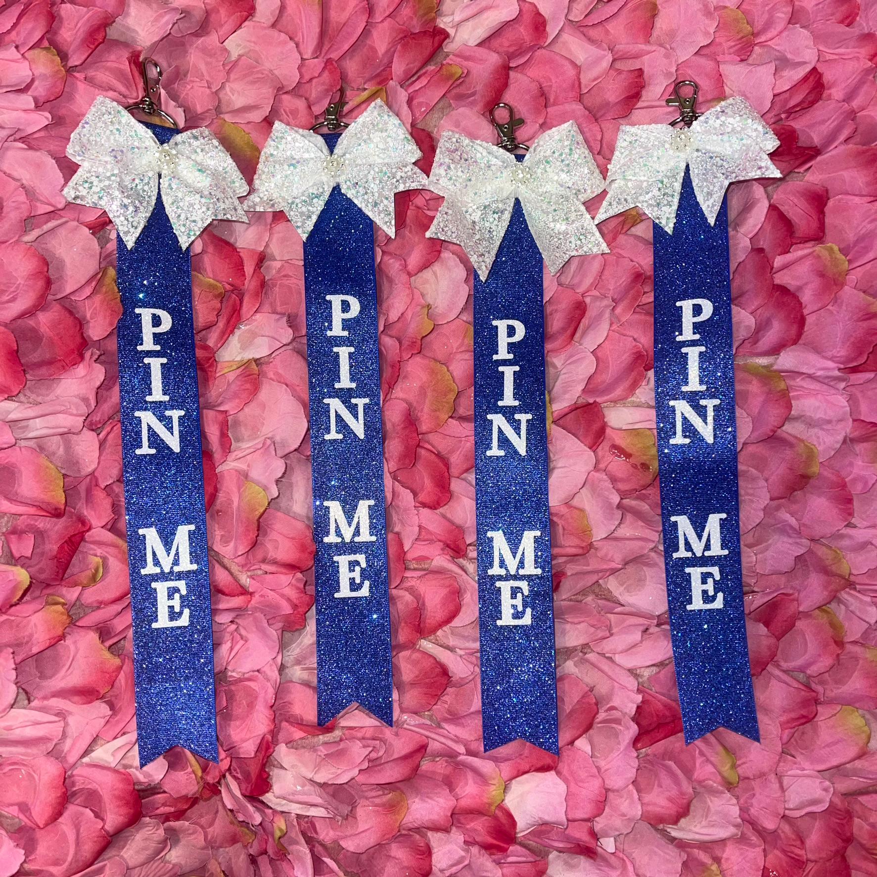PIN ME Cheer Ribbons! Made in Two Tone 1.5” Wide Ribbon. Many Color ...