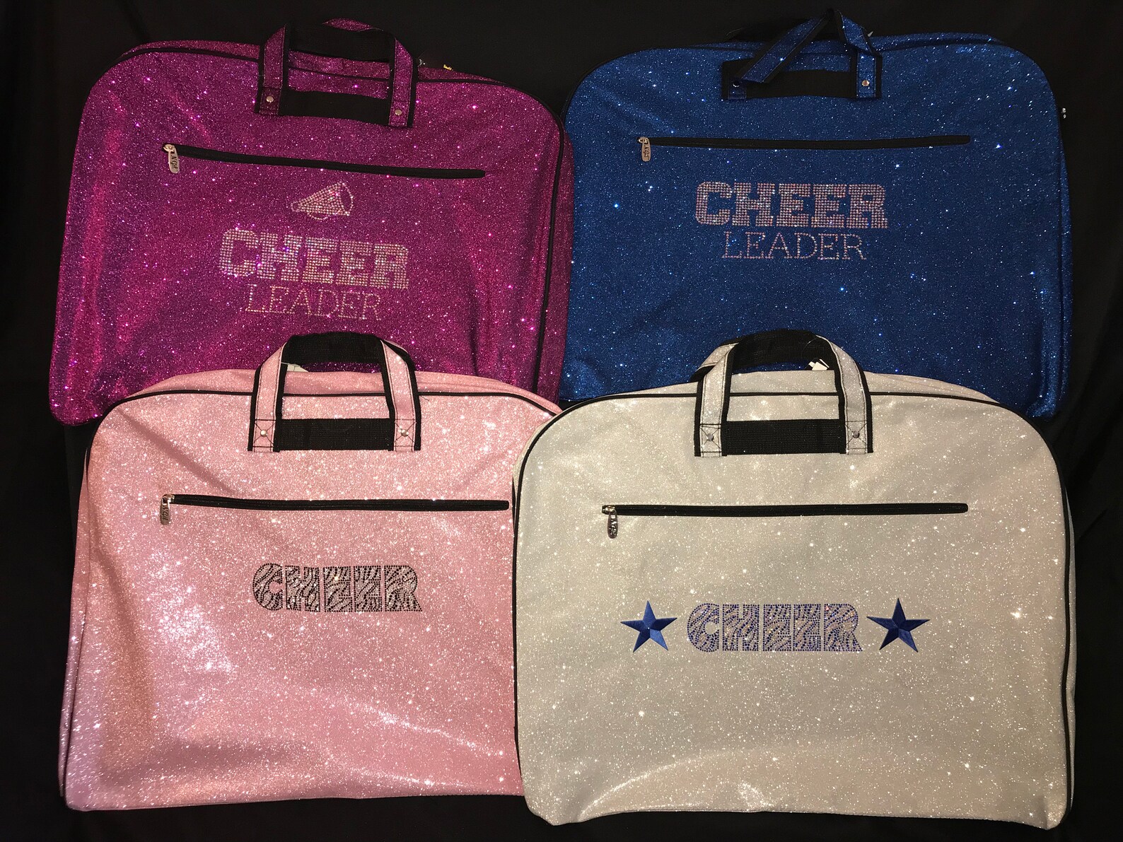 glitter garment bag