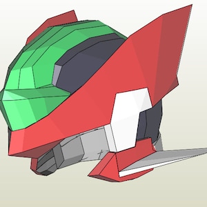 Model - ZX helmet from Megaman ZX Pepakura + 3D files