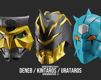 Kamen Rider Den O Deneb/Kintaros/Urataros Helm und Maske 3D-Druck Cosplay