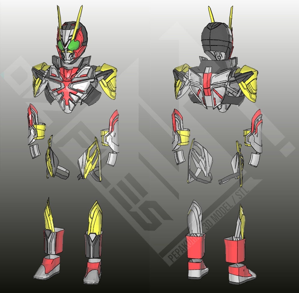 Kamen Rider Zero Three HD Pepakura Foam Cosplay - Etsy Canada