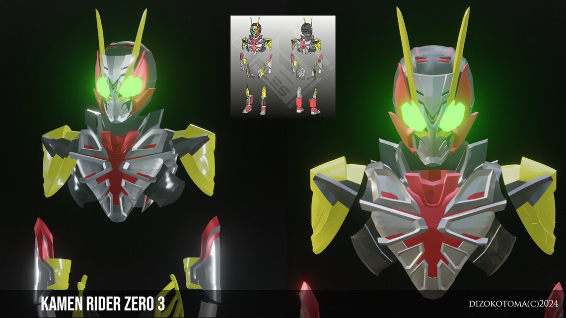 Kamen Rider Zero Three HD Pepakura Foam Cosplay - Etsy Canada