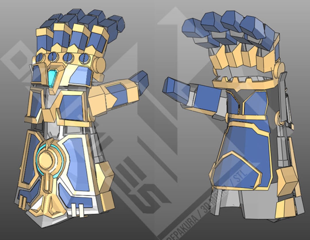 League of Legends Arcane VI Gauntlets Pepakura Foam HD Cosplay Etsy