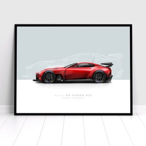 Mazda RX Vision GT3  - Collector's Edition Premium Matte Poster | Gran Turismo | Sports | Cars | Wall Art | illustration | Print | Gift