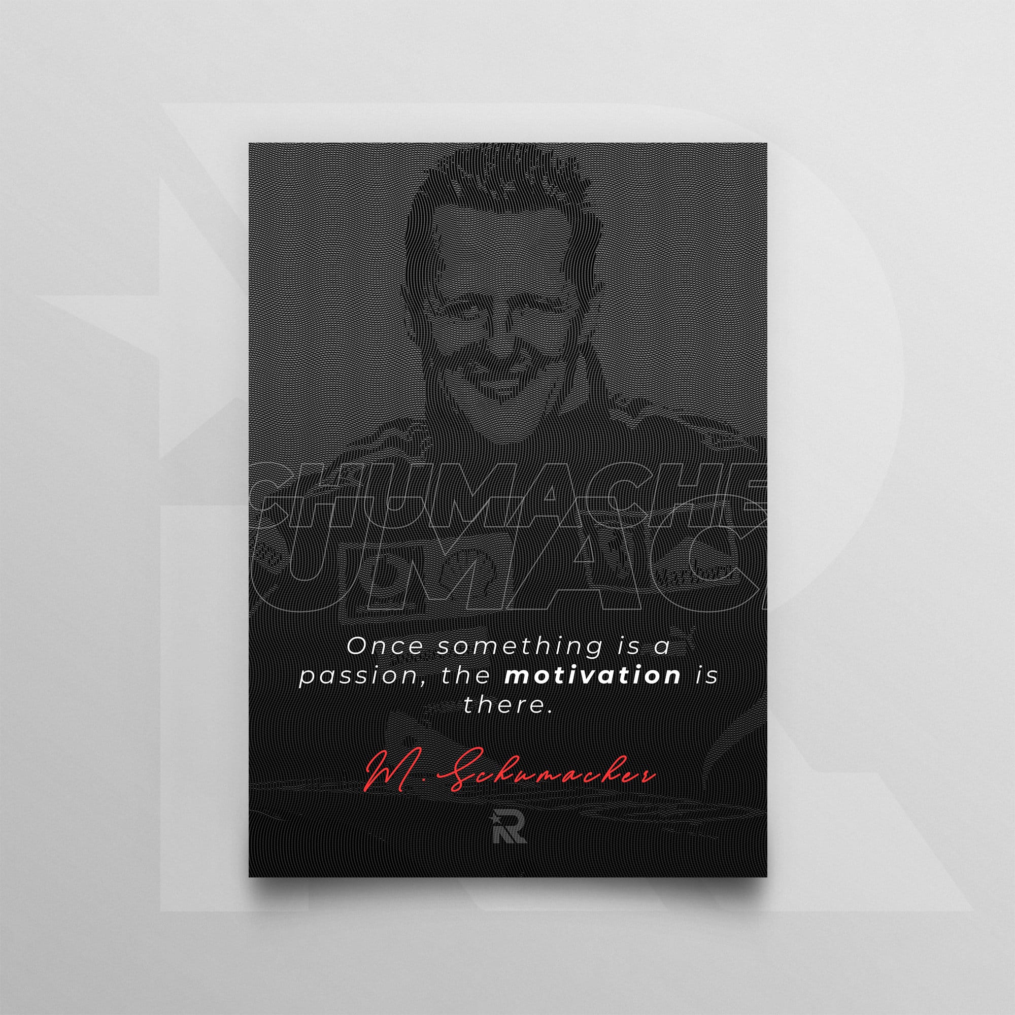 Michael Schumacher Quotes Sayings Digital Download Poster Minimal, Art