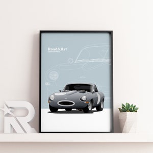 Jaguar E-Type Lightweight - RetroSpeed Series Premium Poster | Retro | Historic | Classic | Cars | Wall Art | Decor | Print | Gift