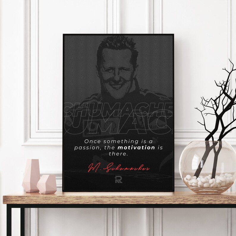 Michael Schumacher Quotes Sayings Digital Download Poster | Minimal