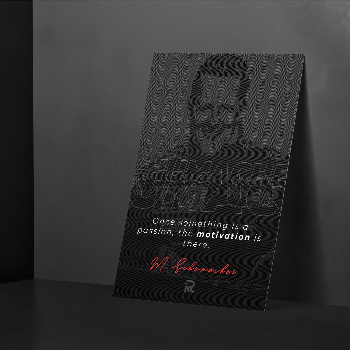 Michael Schumacher Quotes Sayings Digital Download Poster Minimal, Art
