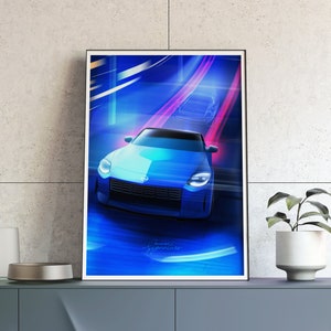 Nissan Z Coupe - Signature Series Premium Poster | Matte | Sports Car | Vintage | Wall Art | Decor | Print | Gift | Wangan | Midnight