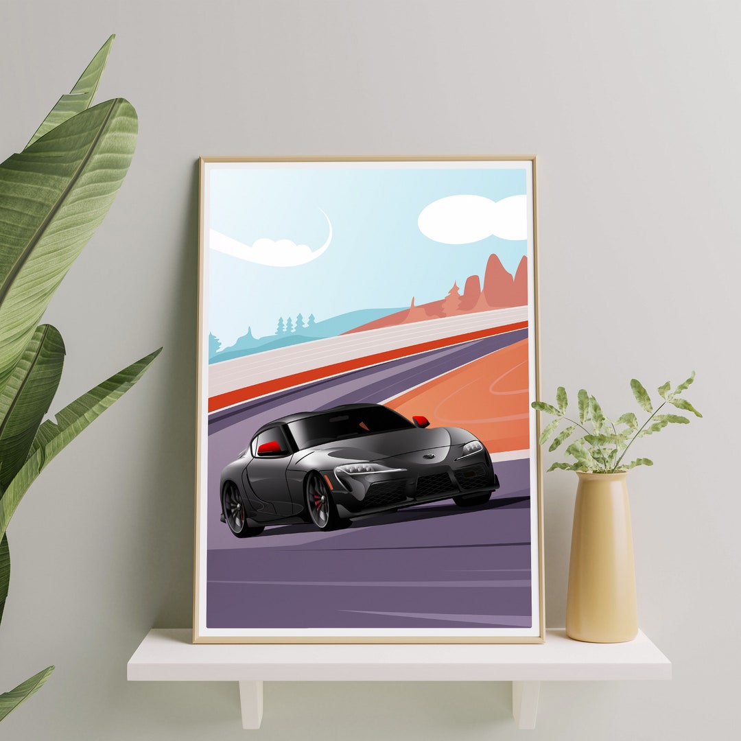 Toyota Supra GR Matte Poster – JDM Sports Car Print - Etsy