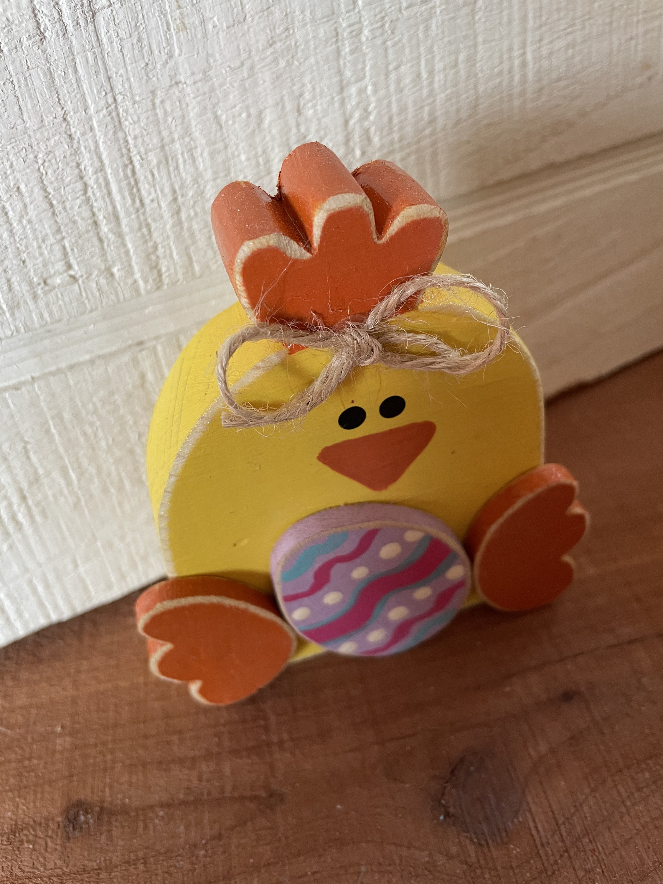 Mini Wood Easter Chick Wooden Chicken Wood Easter Decor Etsy