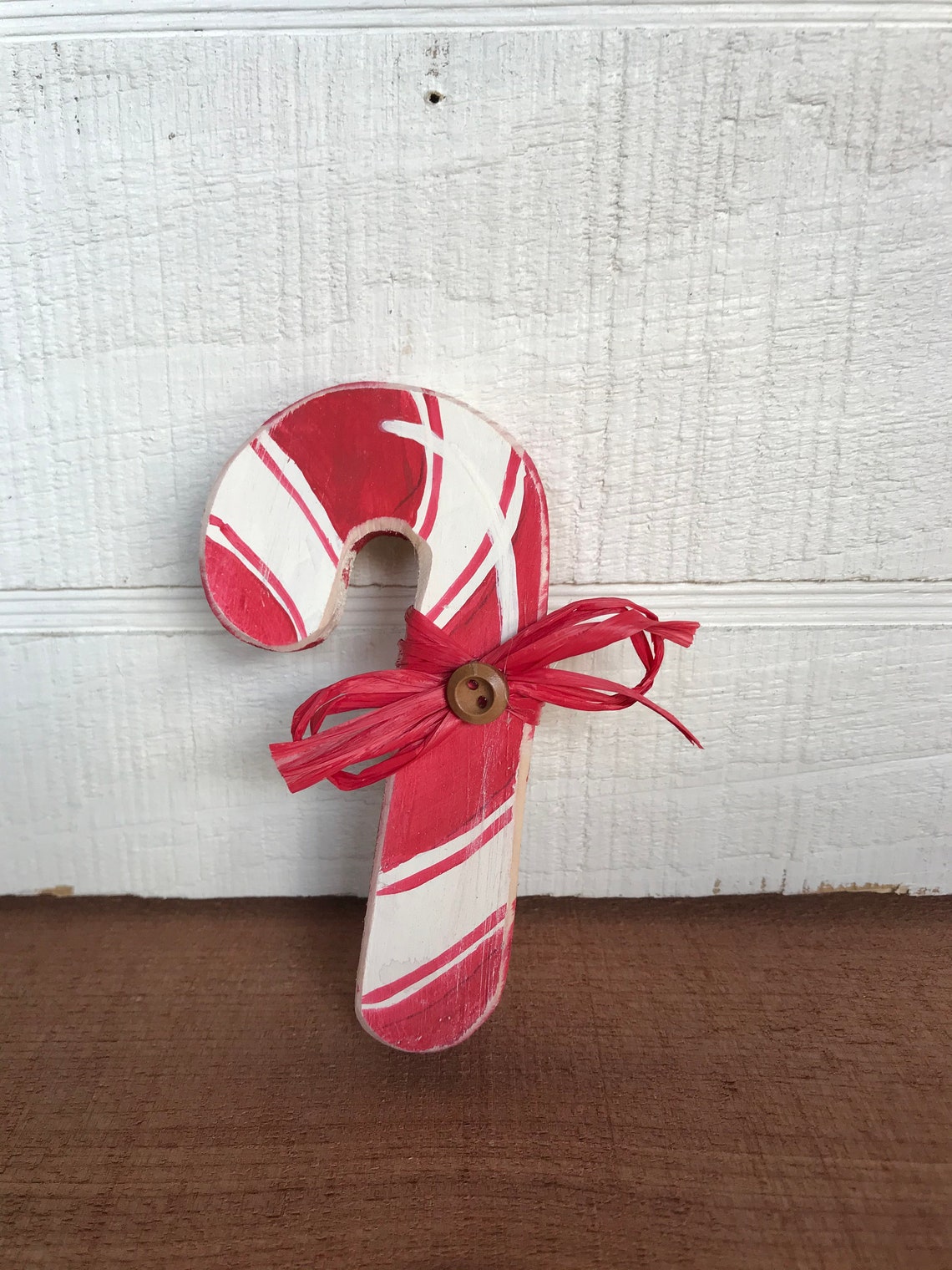Mini Wood Candy Cane Christmas Wood Decor Holiday Wood Etsy
