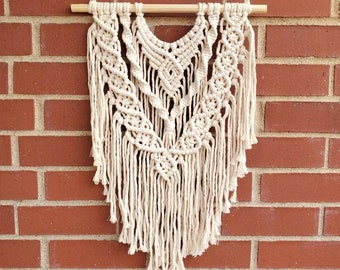 Handmade Boho Macrame Wall Hanging - Wall Tapestry | Rustic Wall Decor | Boho Bohemian Wall Art | Long Macrame Wall Decor | Boho Home Decor