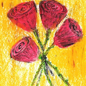Carte postale coeur rose